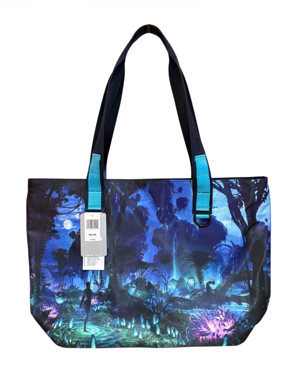 NEW DESIGN 2026 DISNEY PANDORA THE WORLD OF AVATAR LARGE ZIPPERED TOTE BAG